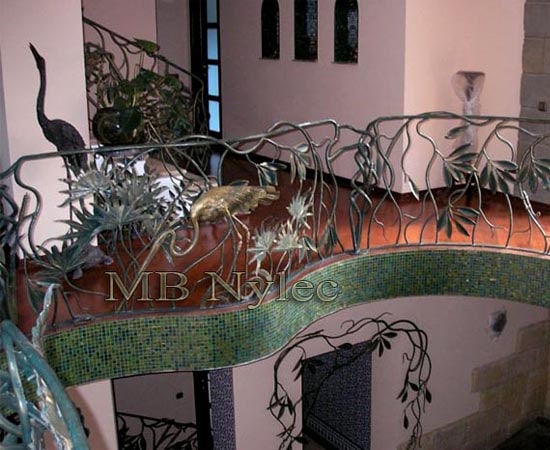 Metaloplastyka - balustrada z czaplami
