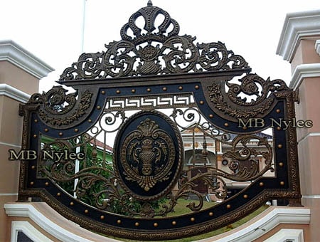 orientalne pałacowe ogrodzenie kute bp128b
